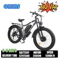ORLMS MX500 Adult Electric Bike 26-inch Tire 1000W*2 Dual Motor Electric Bicycle 52V25A Lithium Battery Mountain Off-road E-Bike