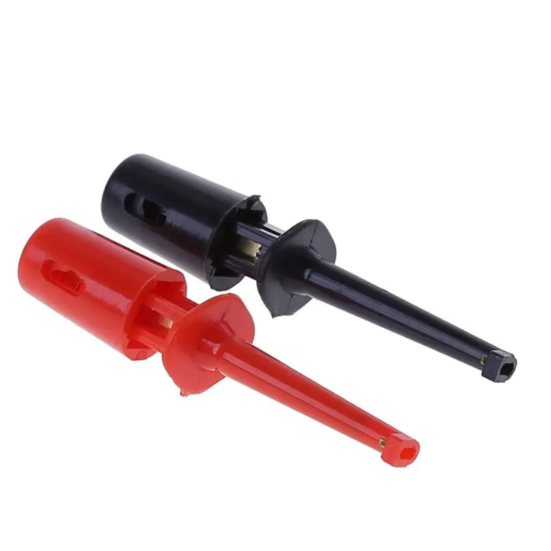 ใหม่ 1 คู่ Single Hook Clip Test Probe สายไฟ Mini Grabber สำหรับมัลติมิเตอร์