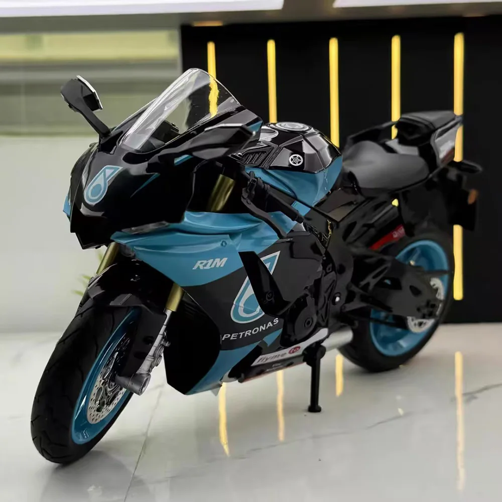 

1:9 R1M SUZUKI GSX-1000R Motorcycles Toys Alloy Cars Models Rubber Tires Miniature Vehicle Light Motorcycles Boys Birthday Gifts