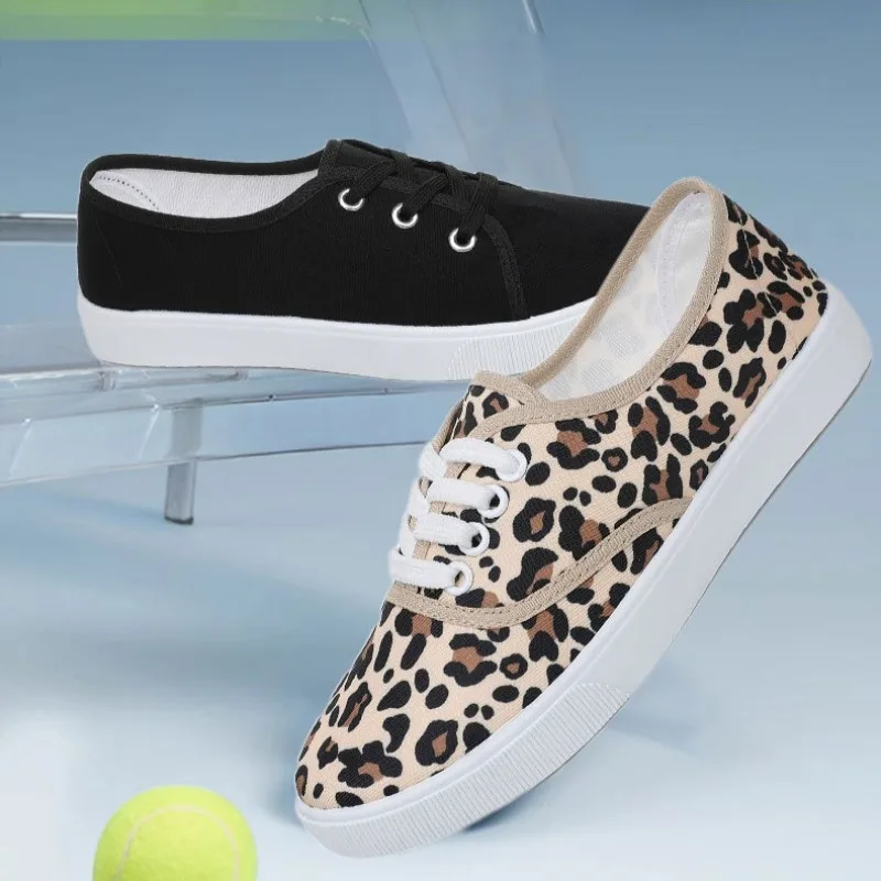 2026 New Comfortable Lace Up Woman Shoes Fashion Versatile Flats Classic Round Toe Canvas Shoes for Women Zapatillas De Mujer