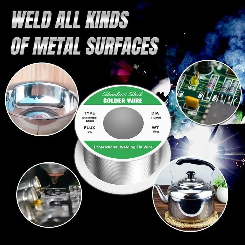 50g Stainless Steel Solder Wire Universal Welding Rods Easy Melt No Need Solder Powder Welding Accessories Dropshipping