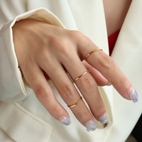 Stainless Steel Rings For Women Girls Finger Index Pinky Ring Trend Summer Daily Jewelry No Rusted Gift Bague