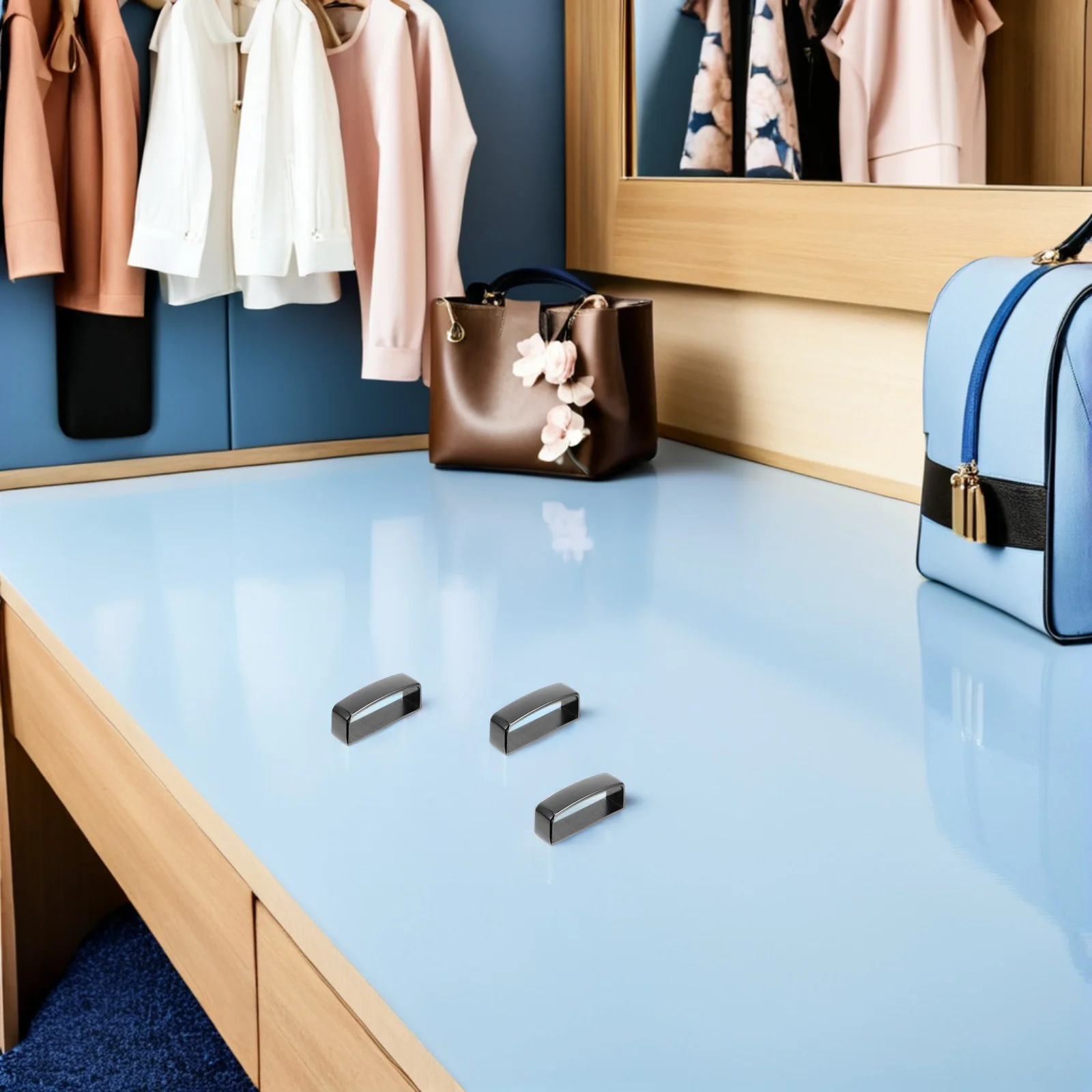 3 قطعة سبائك الزنك حزام مشبك اكسسوارات حزام رجالي الحلقات حفظة استبدال المضادة للانزلاق السحابة حلقة مشبك اتصال