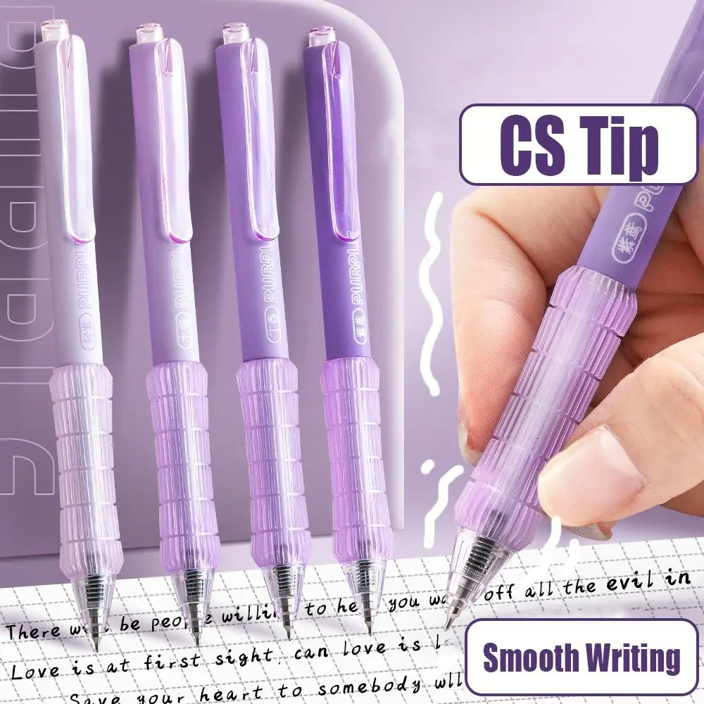 4 قطعة/المجموعة لينة قبضة قلم حبر جاف الصحافة نوع CS تلميح قلم محايد اللون التجفيف السريع 0.5 مللي متر الحبر الأسود الكتابة أداة مكتب المدرسة #2