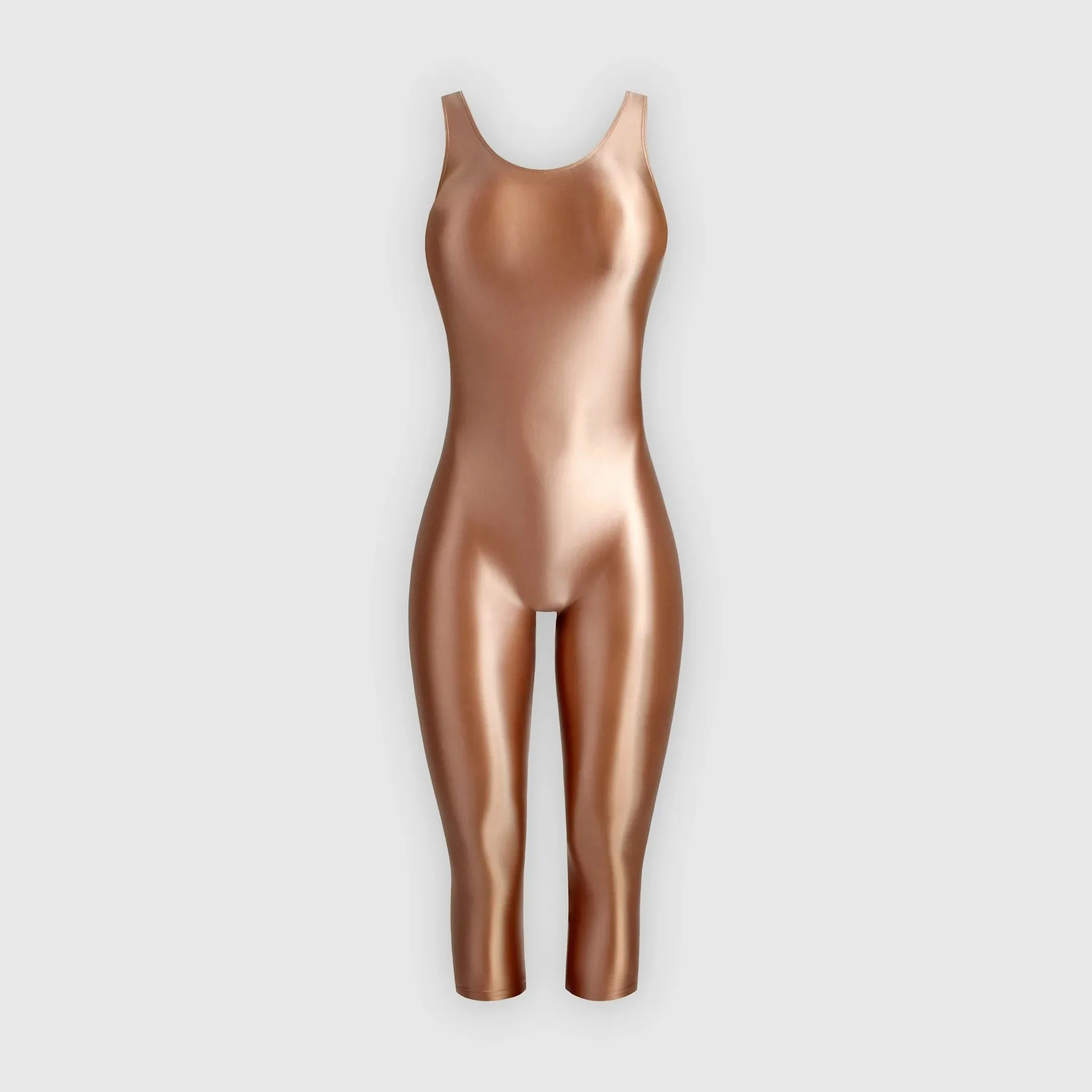 Dames glanzend doorzichtig glanzend shapewear-badpak plus maat sportpak vest vijfpuntsbroek panty vette dames