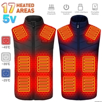 Winter Electric Heated Vest USB 21 Zone Heating Areas Vest Jacket Men Women Waistcoat For Sports Hiking Oversized Heating Vest