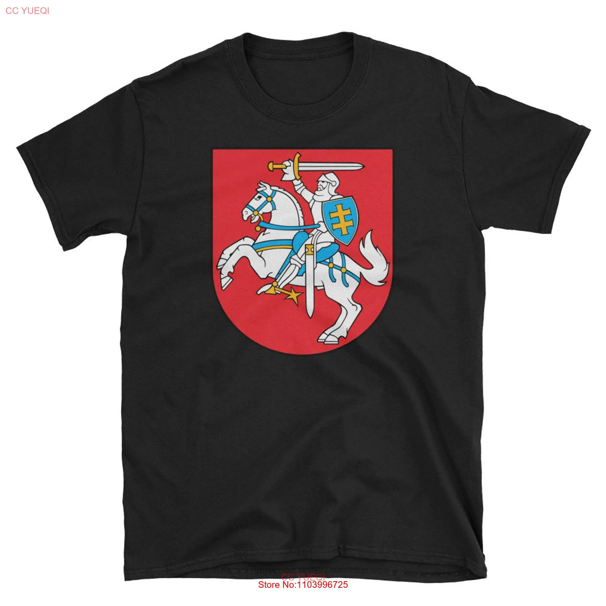 Lithuania Coat of Arms Medieval Heraldry Shield T Shirt long or short sleeves