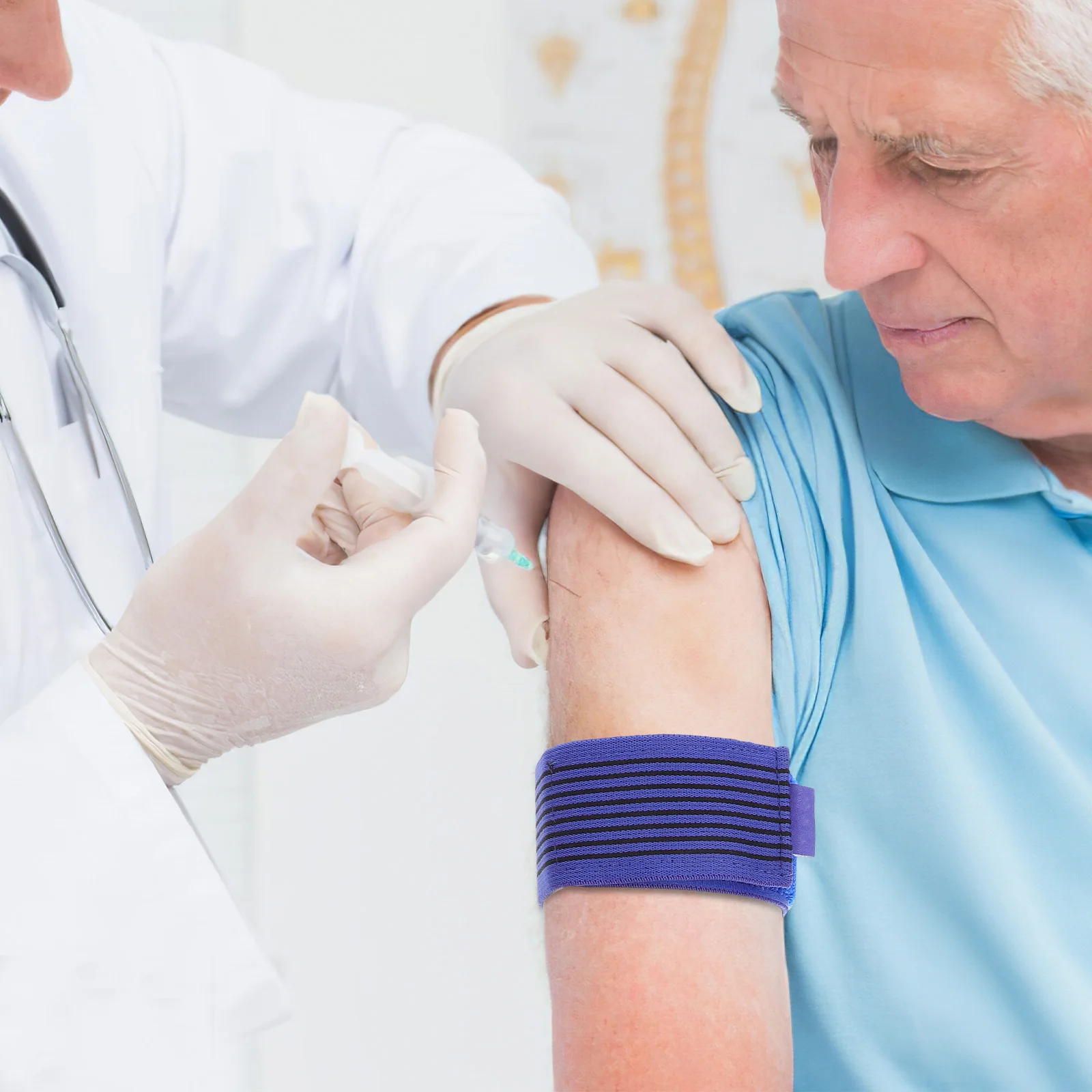 

2Pcs Emergency Tourniquet First Aid Hemostatic Straps Safe Gentle on Skin for Hiking Camping Infusion Hemostatic Gauze