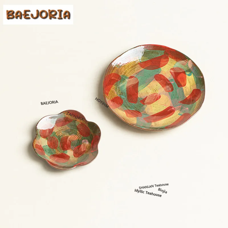 

Роскошная подставка для гайвана в форме цветка, расписанная вручную, для сухого заваривания чая, подставка для чайного подноса, украшение для чайной церемонии, подарок