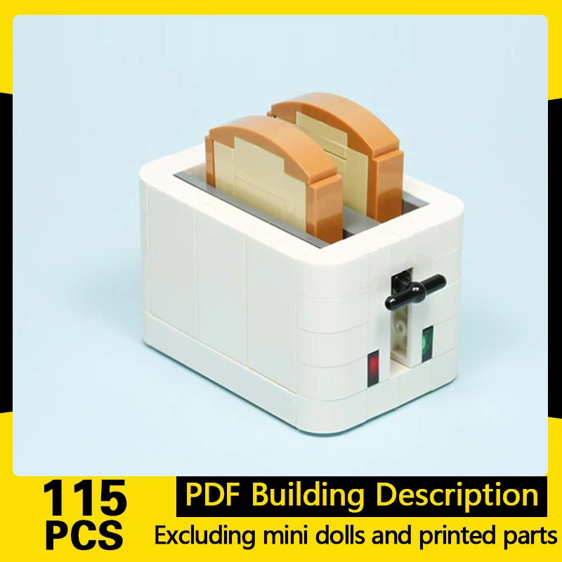 Creative Series Model MOC Building Bricks Toaster Ornament Modular Technology Gifts Holiday Assemble Toys Suit Display