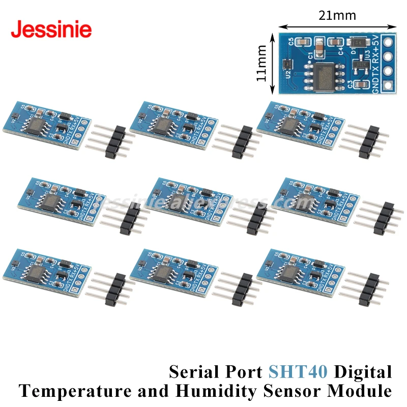 10pcs/1pc Serial SHT40 Digital Temperature and Humidity Sensor Module Microcontroller Serial TTL Communication Industrial Grade