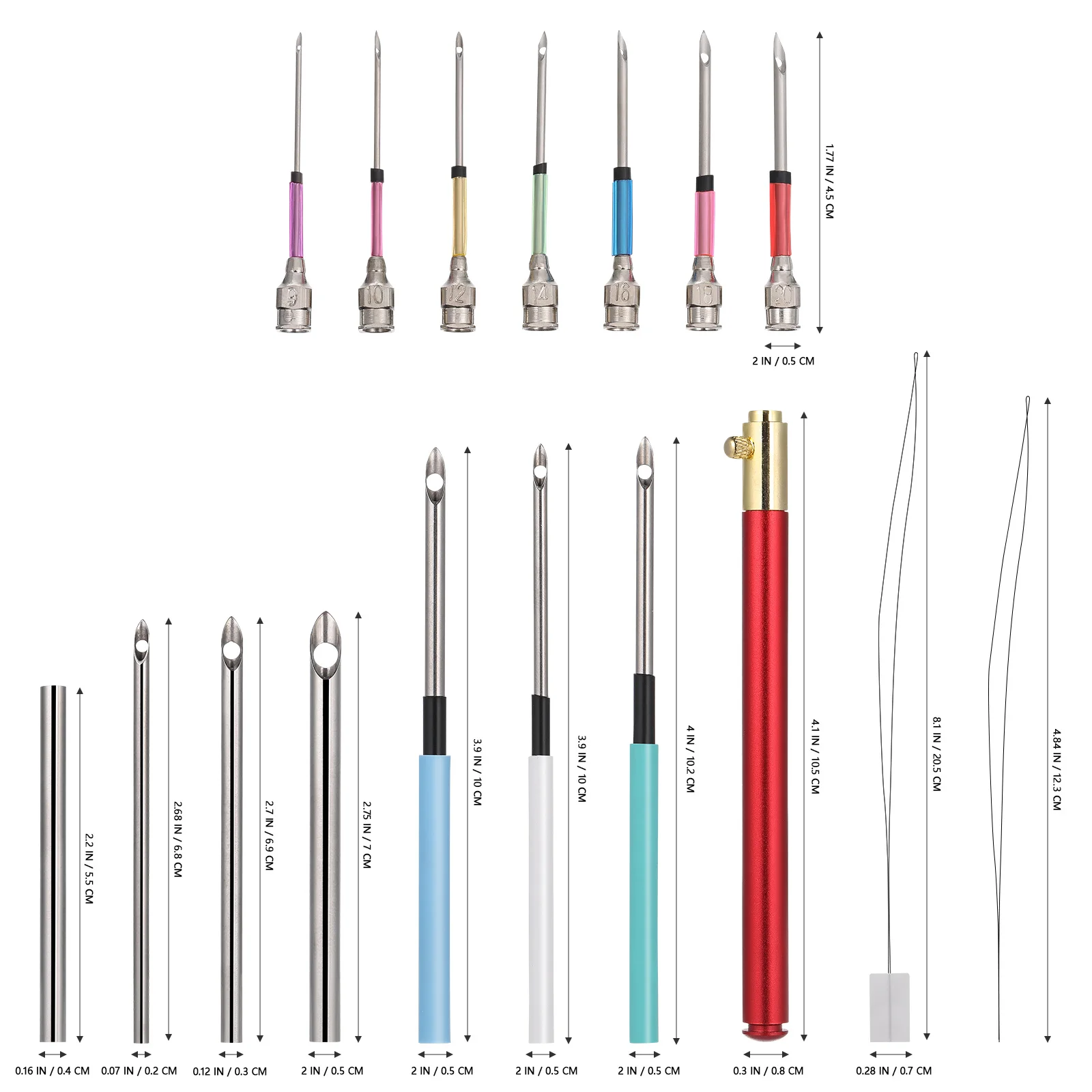 

16pcs Needle Kit Metal Tip Premium Handle 3D Embroidery Craft Tool For Beginners Portable Sewing Accessory Embroidery Pen Punch