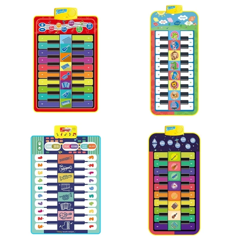 Tapis clavier à Double rangée, Instrument musique pour bébé, jouet, cadeau d'enseignement maternelle