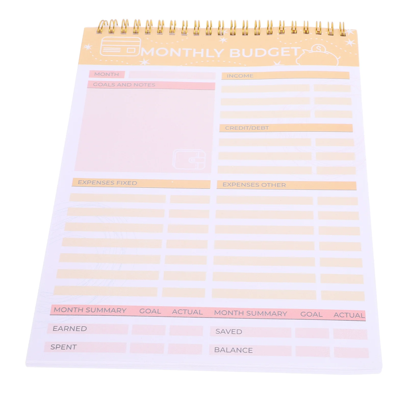1 Weekly Meal Planner Notebook Tearable Diet Notebook for Food Menu Kitchen Organization Home Use Budget Journal