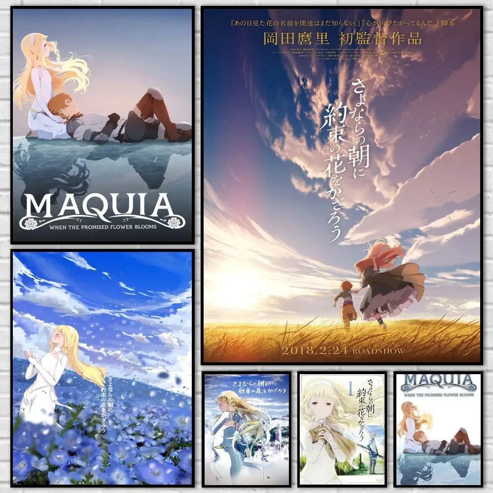 Anime Maquia Promised Flower Poster Durable HD PVC Wall Art - Waterproof Dustproof Easy Install For Home Cafe
