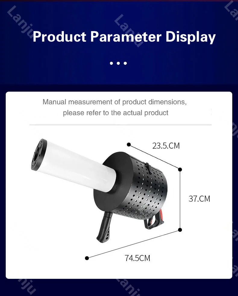 CO2 Kleur Papier Luchtkolom Pistool LED Bar Nachtclub DJ Handheld Rookmachine Kolom Sfeer Pistool Prop CO2 Papier Spuitmachine