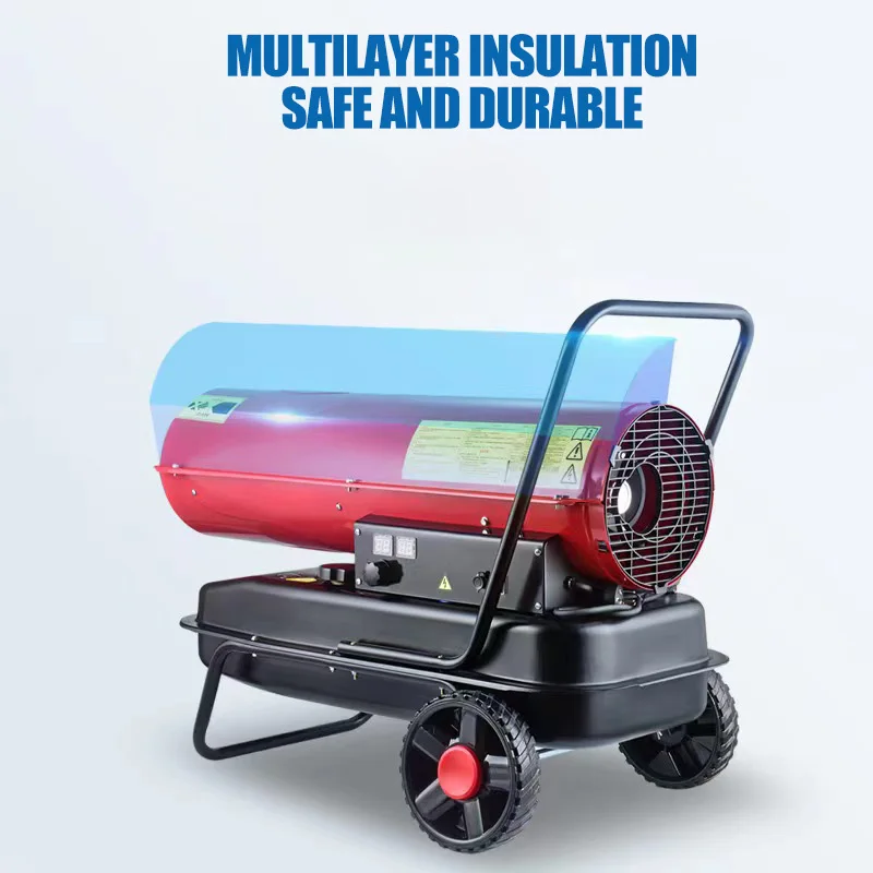 

Hot30KW Industrial diesel Heat Gun Oil Heater Portable Mobile Kerosene Forced air Heater for Indoor Outdoor Construction