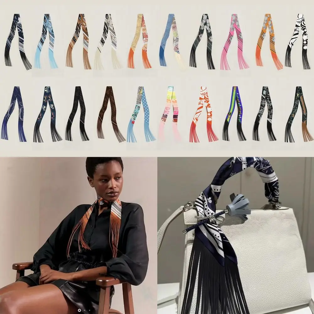 

Imitation Silk Korean Long Tassel Ribbon 5x130cm DIY Decoration Hair Band Fashion Accessories Small Scarf Hair Decoration