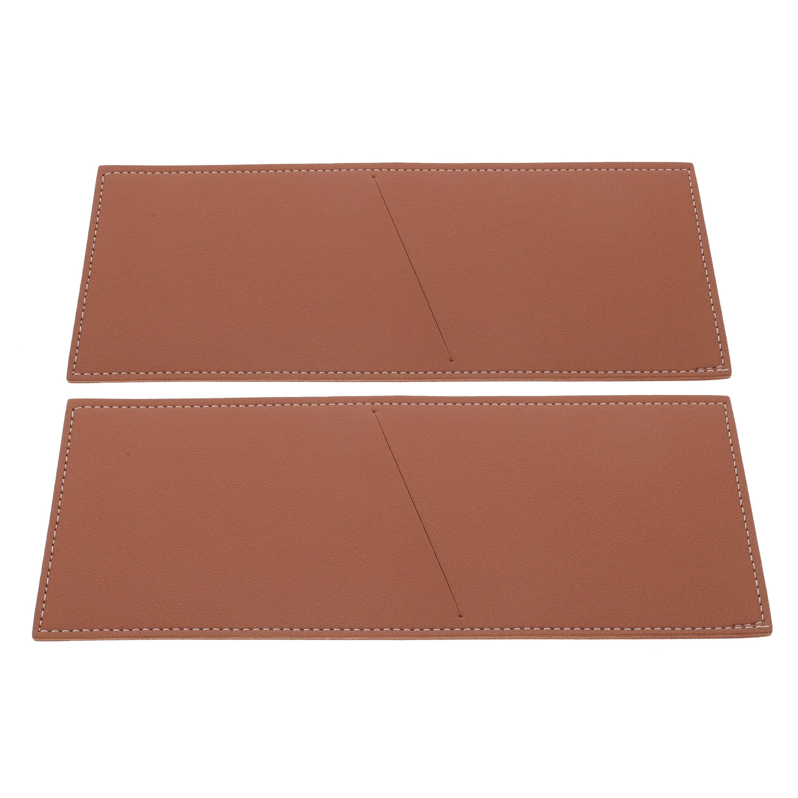 

2Pcs Cutlery Trays Kitchen Drawers Bag Spoons Holders Brown Sleeves PU Fork Silverware Utensil Storage Pouch