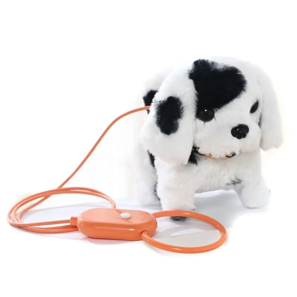 Tail Wagging Electric Plush Dog Nodding Head Leash Included Walking Barking Dog Plush Material Sound Function