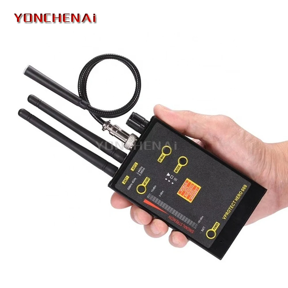 Hero 009 Wireless Signal Detector VHF/UHF Anti-Spy GSM Wifi Scan Finder Magnetic MAG Signal Detector