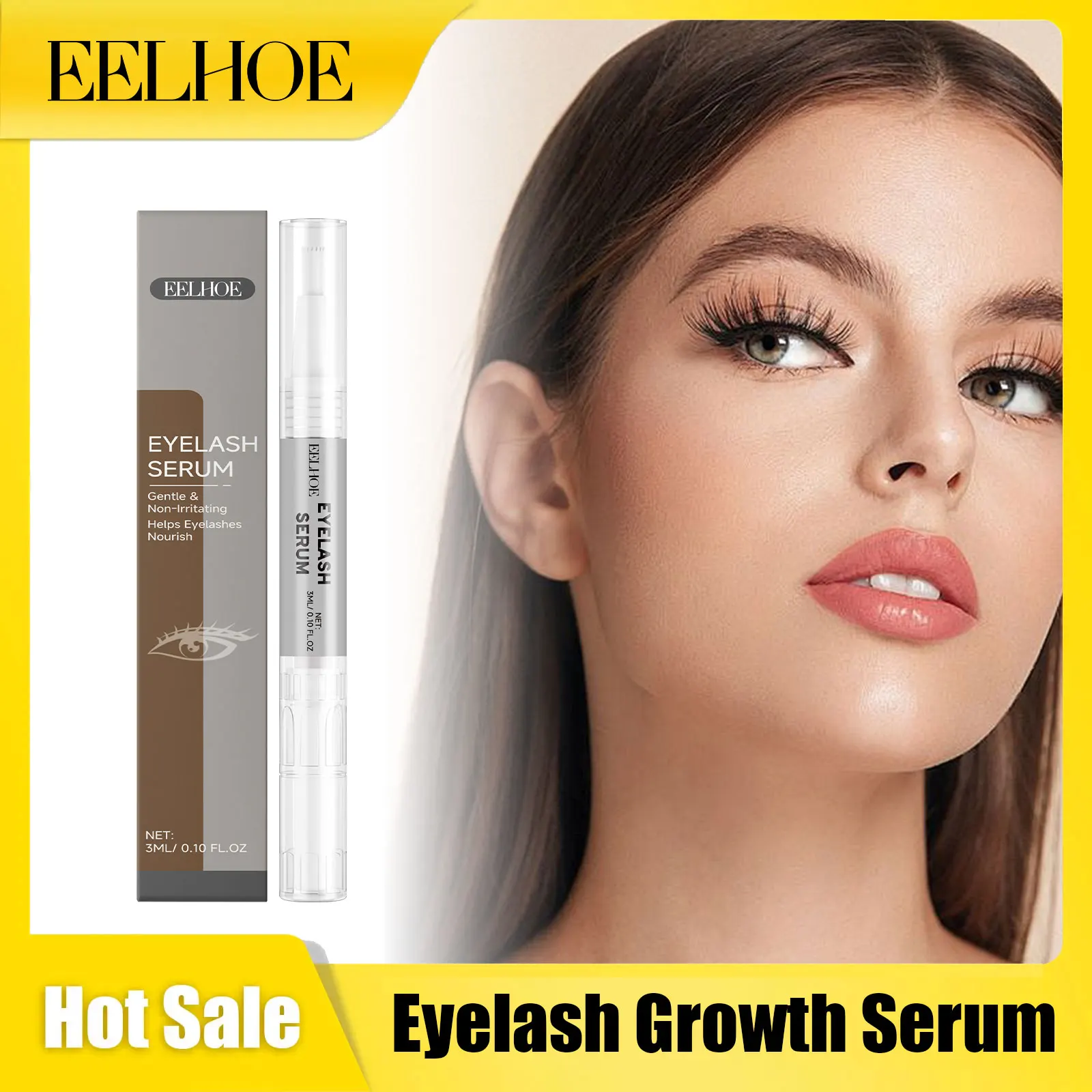 Eelhoe 속눈썹 성장 세럼 영양 공급 두꺼운 강한 모양 유지 눈썹 메이크업 도구 방수 속눈썹 영양 오일