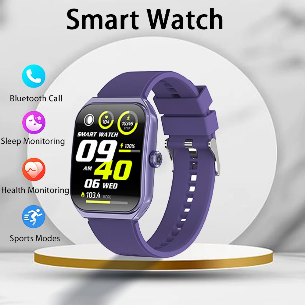 

Новый мужской светодиодный экран высокой четкости, 1,952-дюймовый сенсорный изогнутый экран, разрешение 410*502, 5,0, умные часы с подключением через Bluetooth