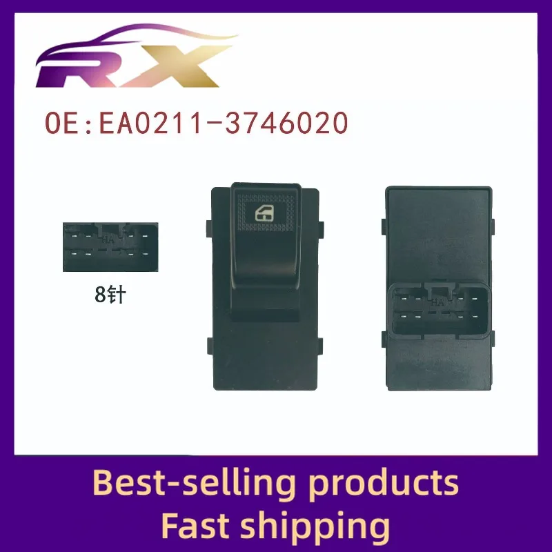 

LAX3746210 подходит для Lifan 520, одиночный переключатель управления электрическим стеклоподъемником в сборе.