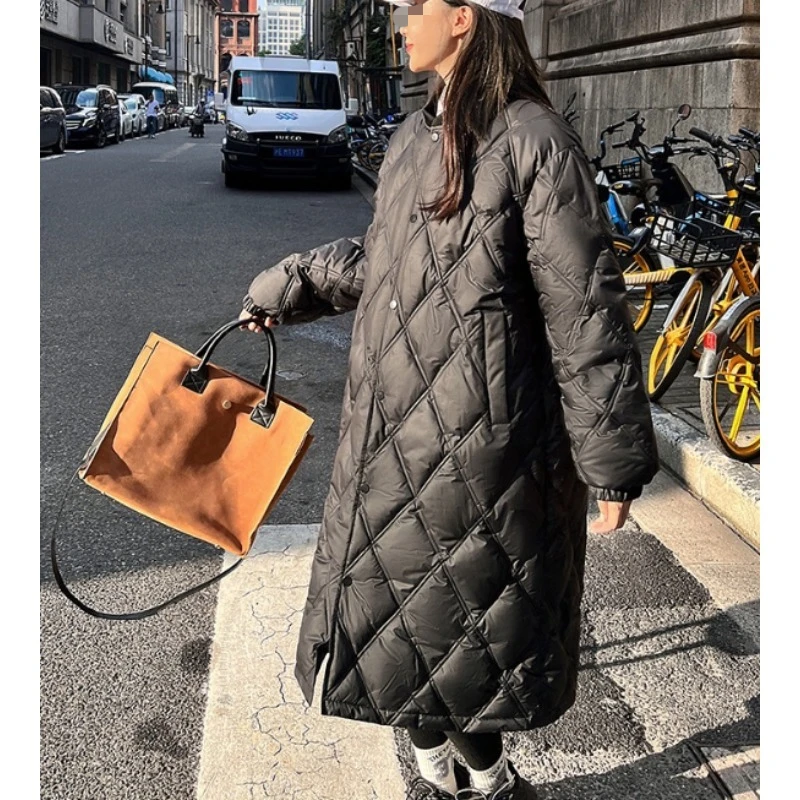 Loose Cotton Robe Coat Women's plus Size Vintage Oversized Cardigan  Artistic Style Long Sleeve V-Neck Mid-Length Coat