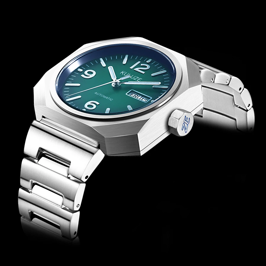 KULUZE Mens Watch Top Brand Luxury Automatic machinery Watches 316L Steel Waterproof Japan NH36 Mechanical movement Wristwatch