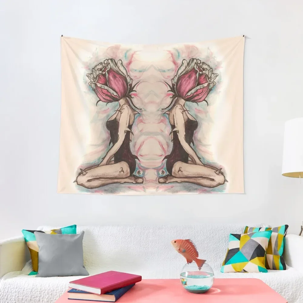 

Rose Tapestry For Bedroom Room Aesthetic Tapestry