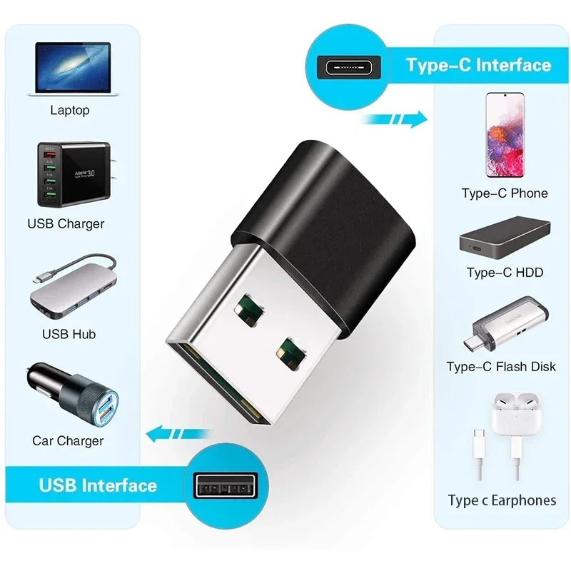 【Fast Delivery】USB to Type C Female OTG Adapter Mini Portable Type C to USB Male Converter High Speed Charging Data Transfer OTG