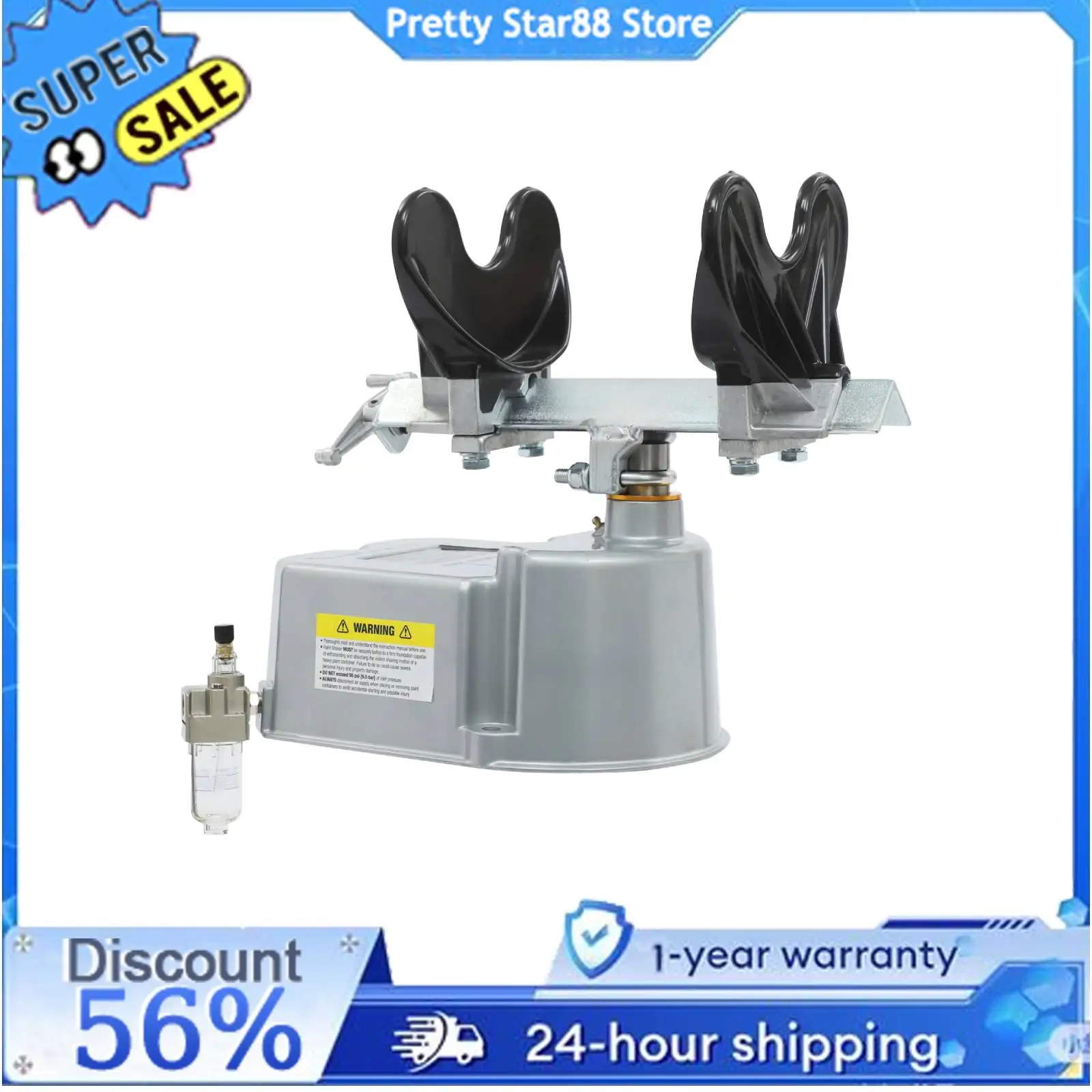 

Pneumatic Paint Shaker 700 RPM 5L Air Powered Paint Can Shaker with Enhanced Bucket Clips for Chemical Industries/Beauty Salons