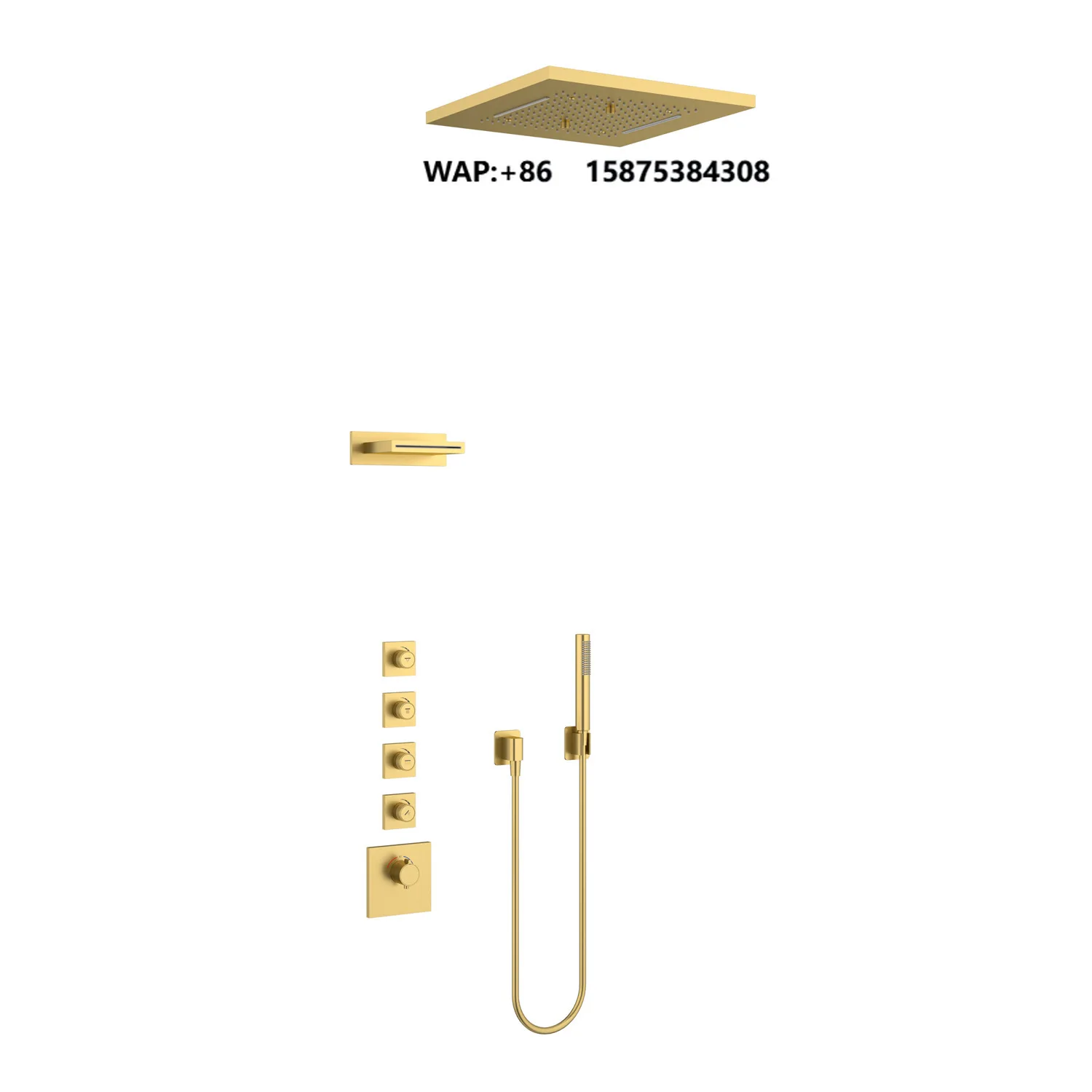 Concealed Hot Melt Shower Head for Home Use Embedded Wall Shower Set Invisible Ceiling Spray Wall Drain