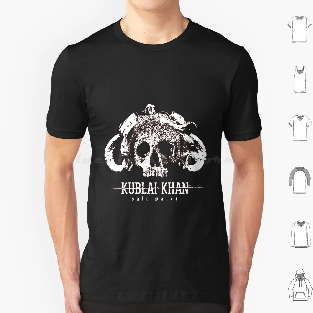 White Skull Logo Metalcore Band T Shirt Big Size 100% Cotton White Skull Logo Metalcore Band Kublai Khan Kublai Khan Tx Jayson