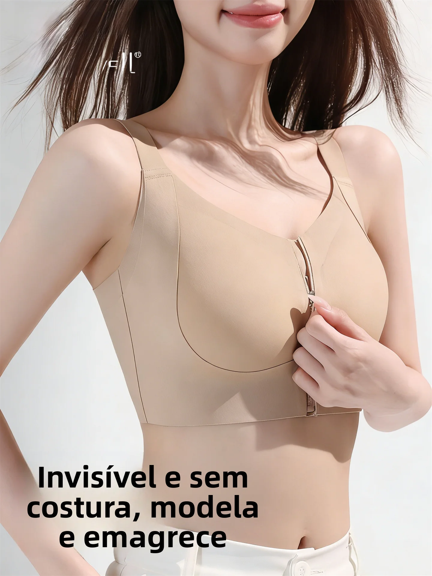 tingmei-seamless-sports-bra-women's-front-zipper-large-chest-appears-small-gather-anti-sagging-side-breast-reduction-vest-sty