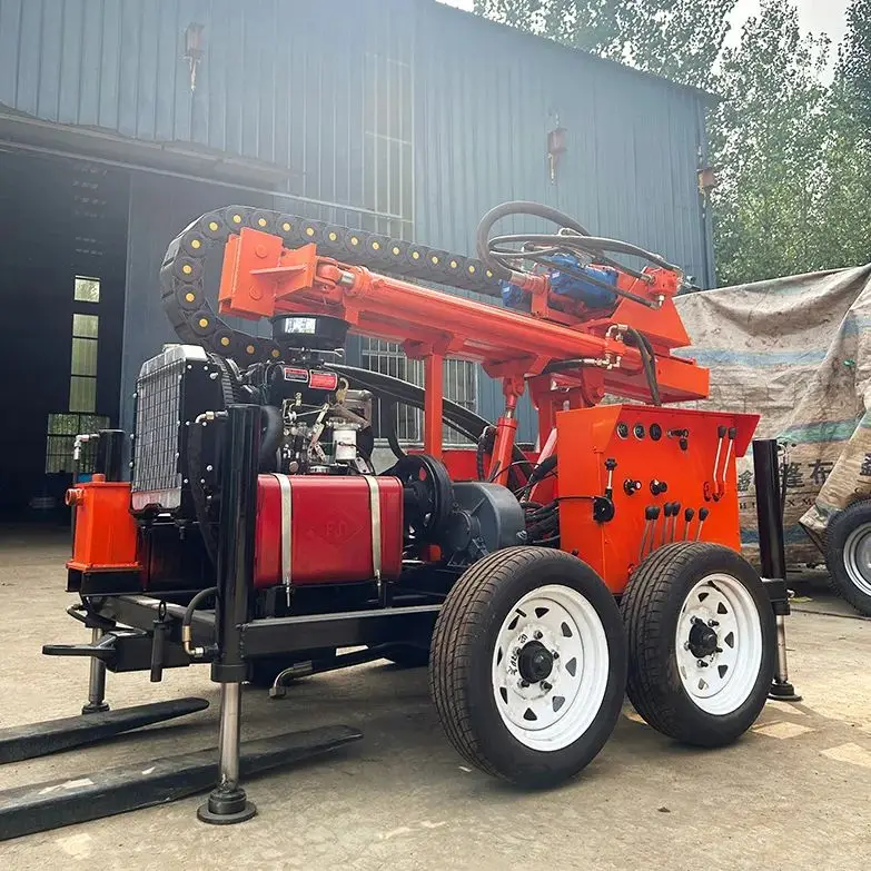 

Индивидуальная буровая установка для глубоких скважин (до 200 м), дизельная, гидравлическая, роторная, портативная, на гусеничном или колесном ходу