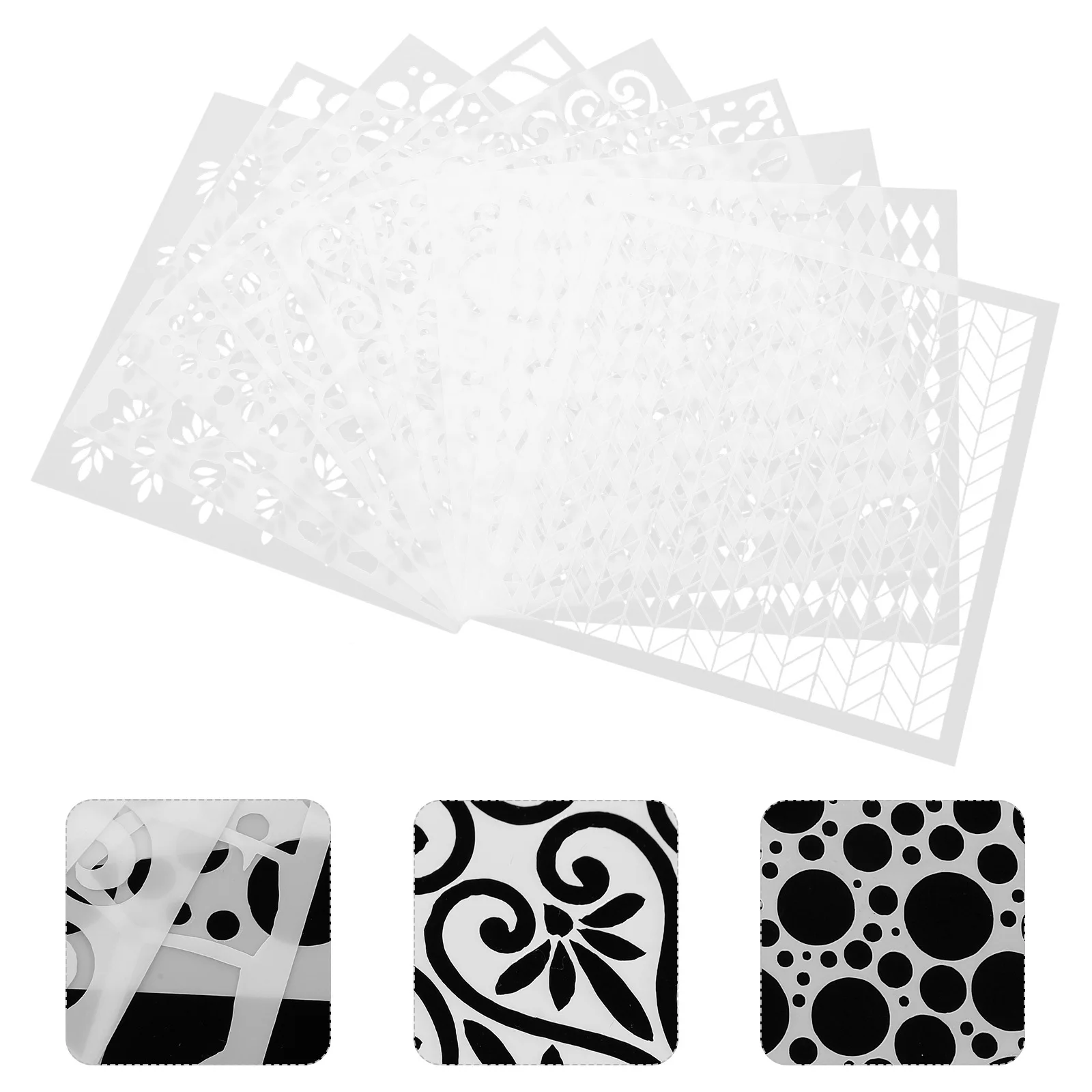 

9Pcs Drawing Stencils Art Templates Reusable Safe Pet Material for Painting Crafting Scrapbooks Drawing Stencils