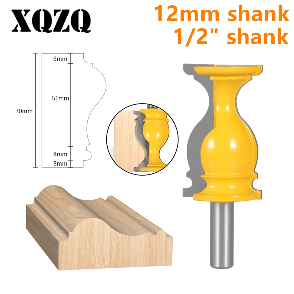 

12mm 12.7mm Shank S Type Handle Line Handrail Router Bit Carbide Cutter Woodworking Milling Cutters for Wood Face Mill Tools