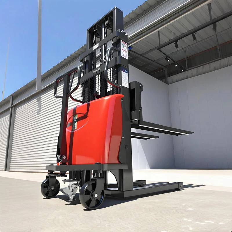 Customized Semi-electric Stacker 1/2T 1.6-4m Semi Electric Forklift Stacker Truck Self Loading Forklift For Restaurant Industry