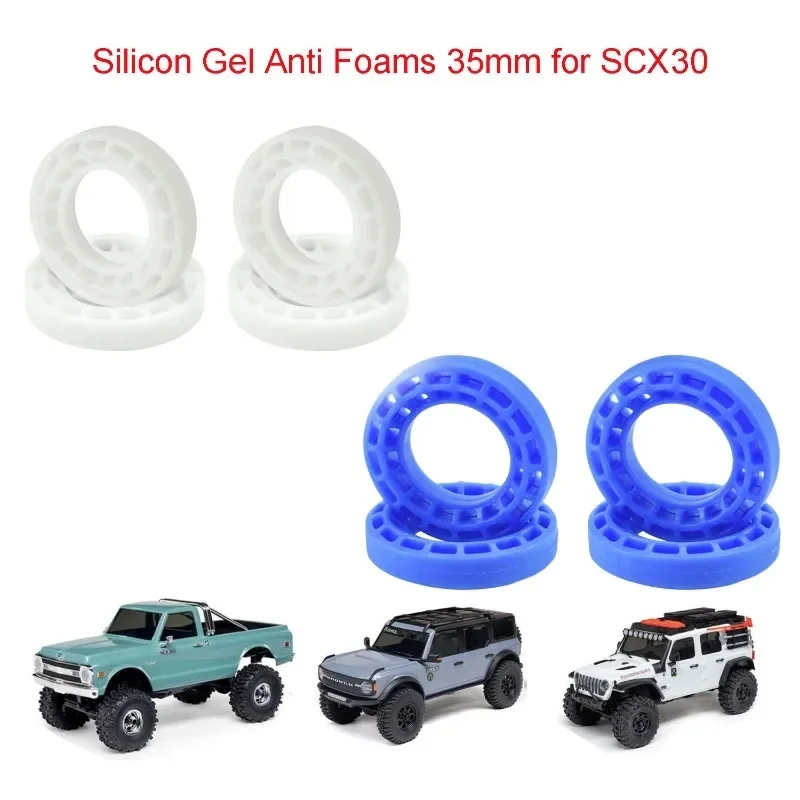 Silicon Gel Anti Foams Insert Fit SCX30 StockTires 4pcs/set,35mm