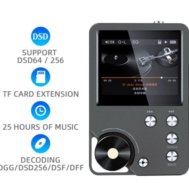Master-grade HIFI DSD256 Lossless Music Player, High-fidelity Portable MP3 Player