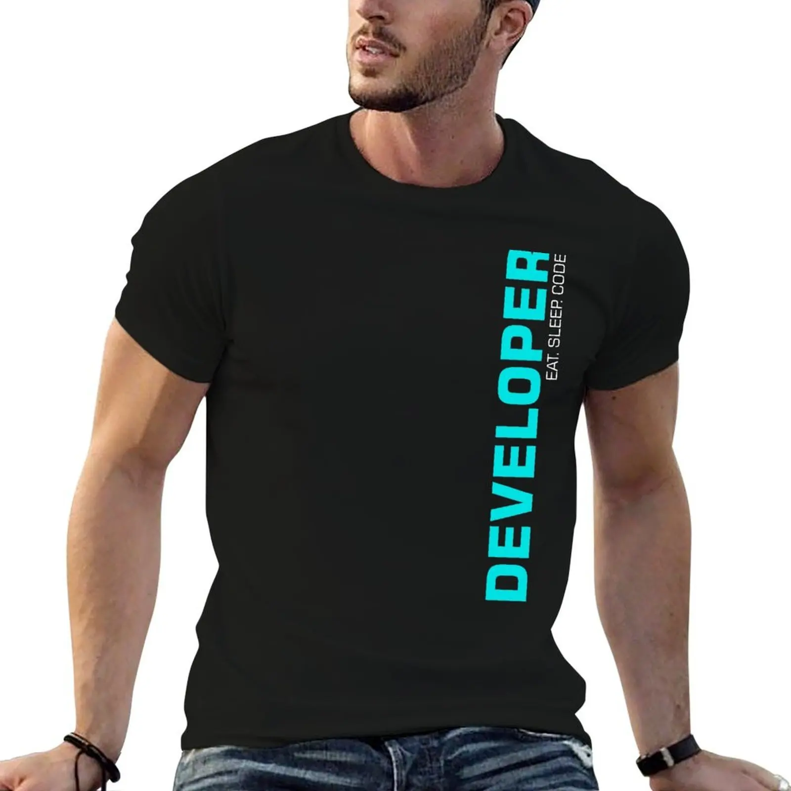 Eat Sleep Code Repeat Developer Programmer T-Shirt anime stuff shirts graphic mens t shirt graphic