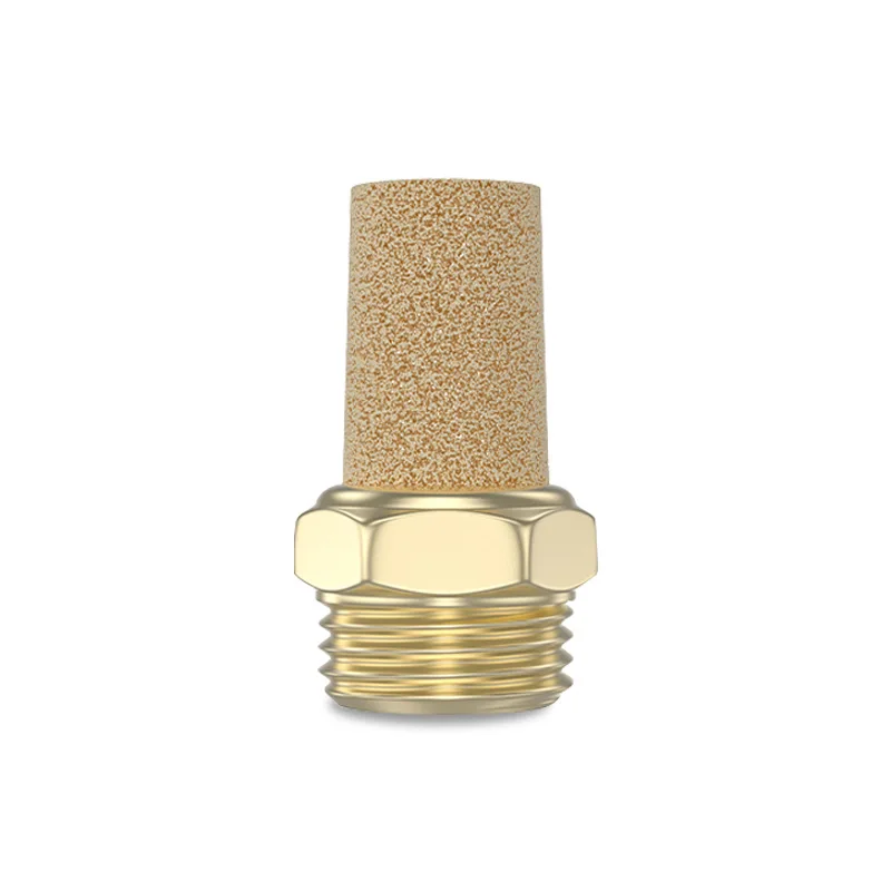 10PCS Pneumatic Copper Muffler BSL/BSLM/BESL, Flat Head Throttle Long Type for Air Compressor