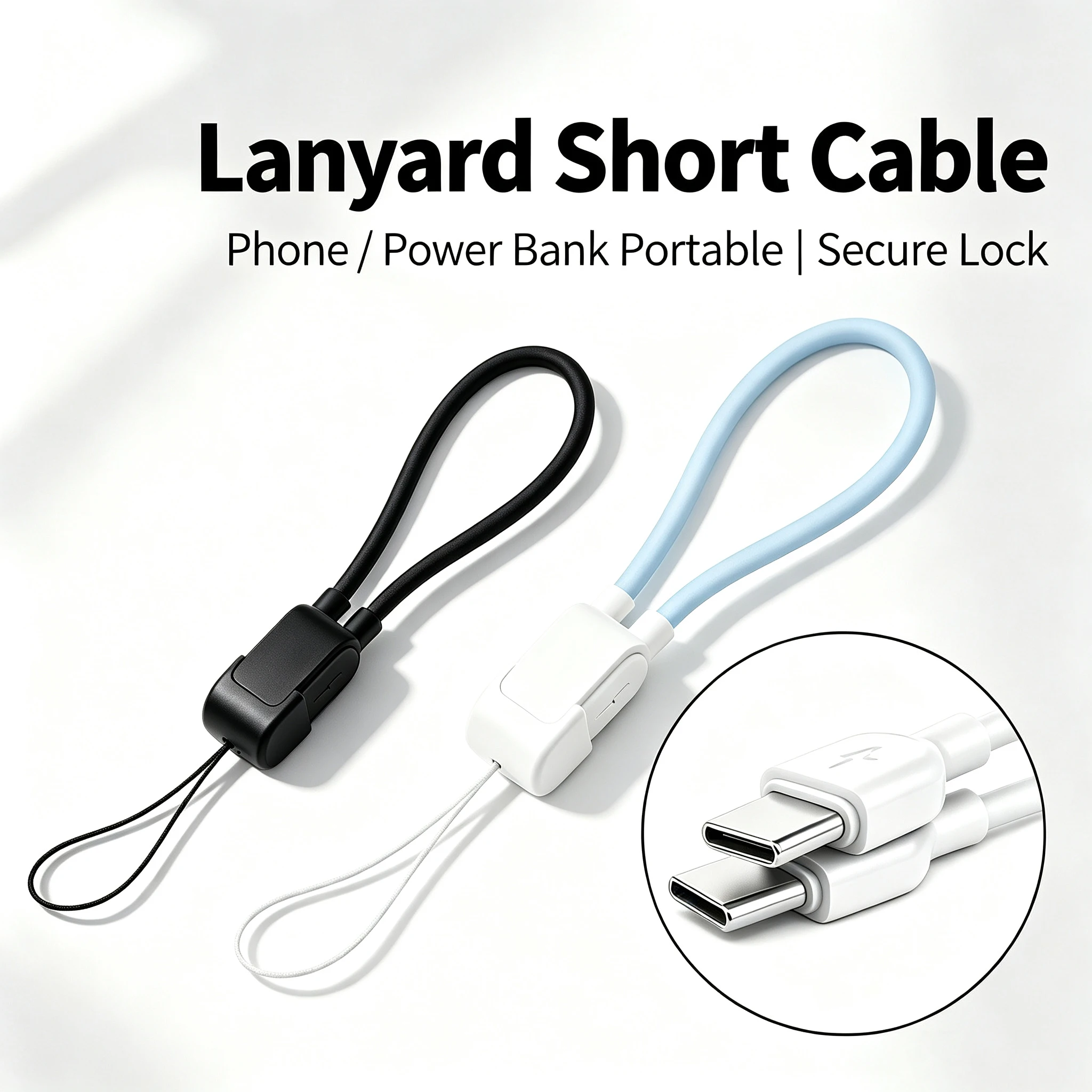 16CM Short Cable Keychain PD 60W Type C to USB C Cable Fast Charging For iPhone 16 17 Samsung Xiaomi Power Bank USB C Data Cord
