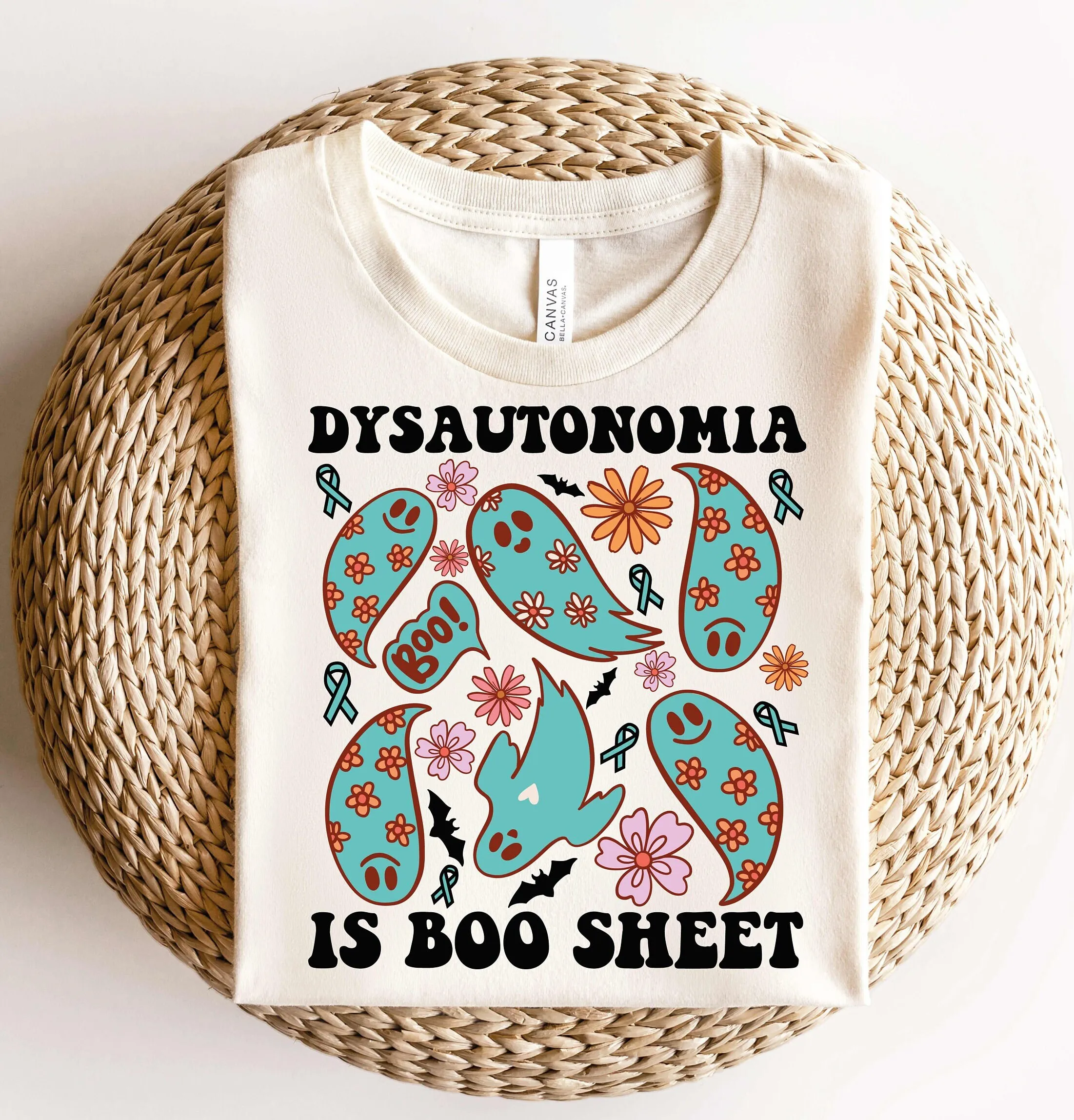 Dysautonomia Awareness T Shirt Halloween Ghost Patient Support