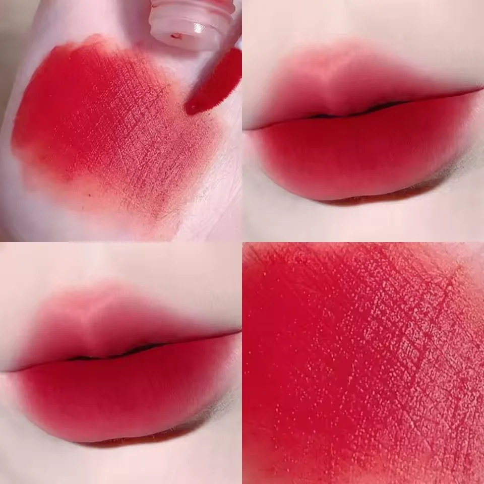 マットベルベットリップグロスは気質を高め、白く見え、カップにくっつかず、色褪せせず、防水性と耐久性があります。