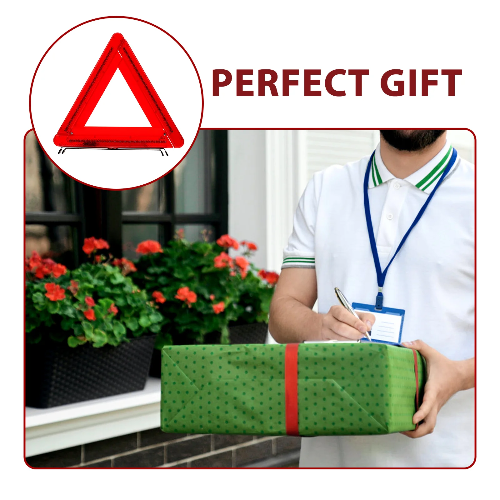 

Foldable ABS Triangle Warning Sign Reflective LED Emergency Night Universal Storage Box Heavy Duty Material Car Stop