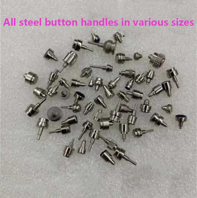 Watch Accessories All Steel Button Handles Various Big Small Sizes Mixed Handle Each Bag Comes in Multiple Styles Clock Parts
