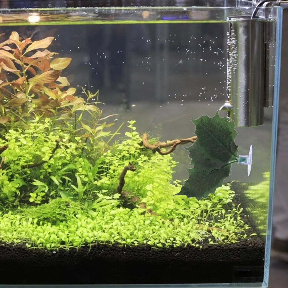 

10pcs Simulation Aquarium Fish Tank Plastic Leaves Betta Leaf Pad Artificial Landscape Fish Spawning Ground Pads With Suction